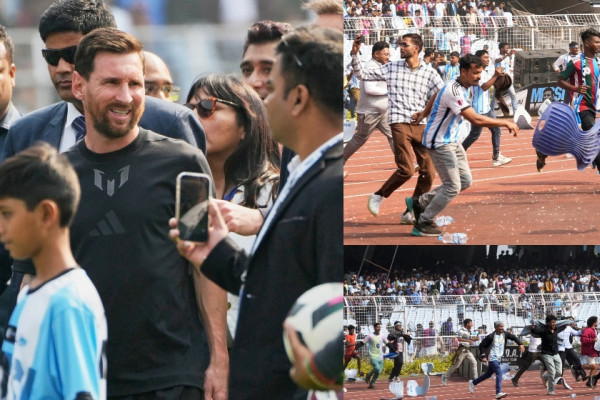 मेस्सीको भारत भ्रमण : फ्यानद्वारा कुर्सी फ्याँकेर रंगशाला तोडफोड, आयोजक गिरफ्तार